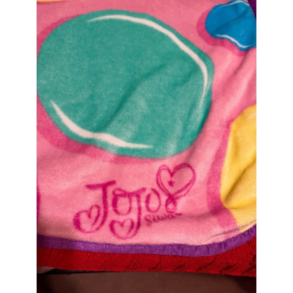 JoJo Siwa Nickelodeon Pink Plush Throw Blanket Cupcake Bows Super Cute 2018